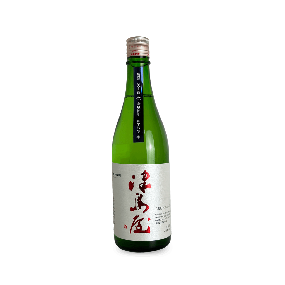 Sake Tsushimaya NEW ORIGIN Junmai Ginjo Shinshu Miyamanishiki Muroka Nama Genshu