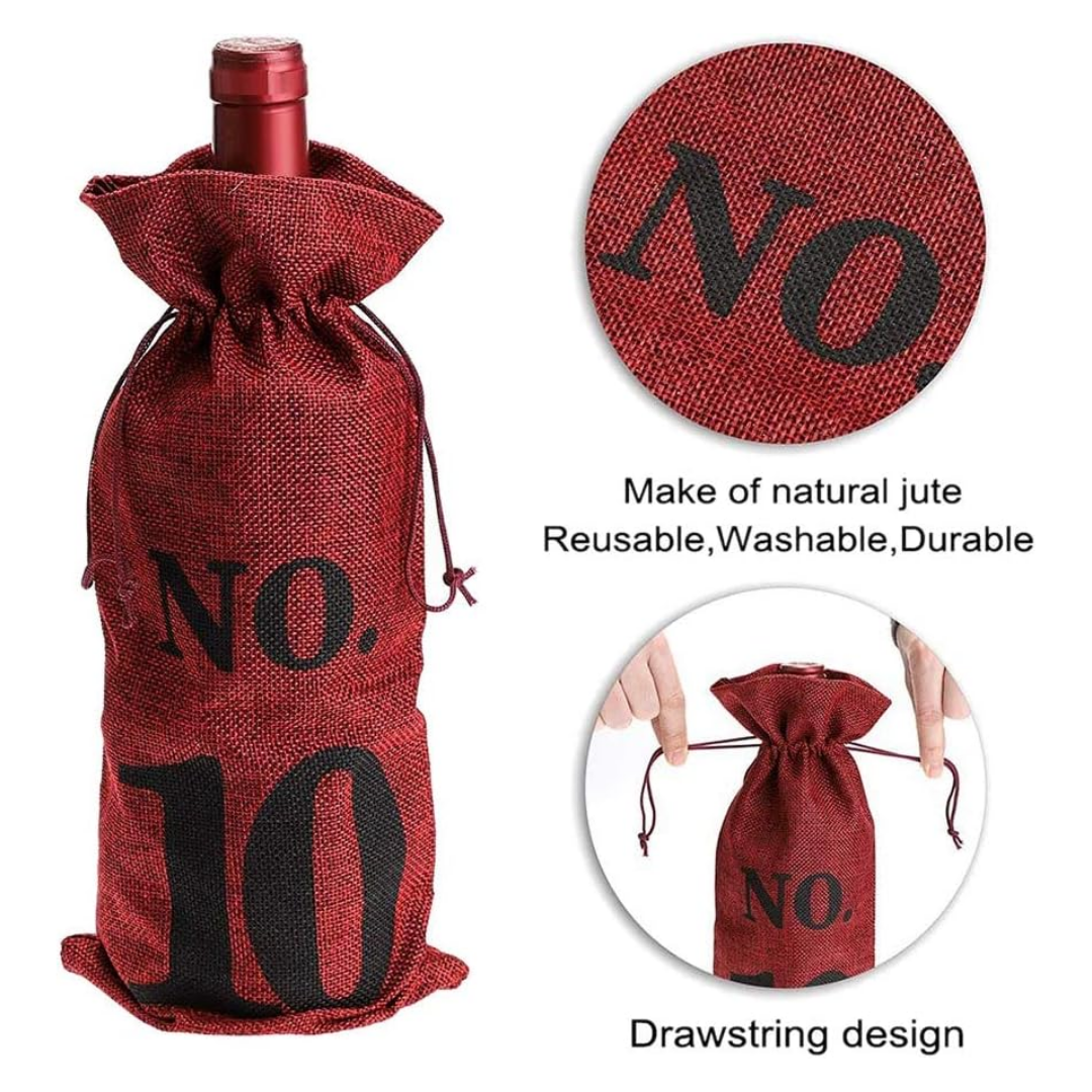 Numbered Blind Wine Tasting Bags — Set of 10