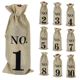 Numbered Blind Wine Tasting Bags — Set of 10