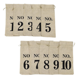Numbered Blind Wine Tasting Bags — Set of 10