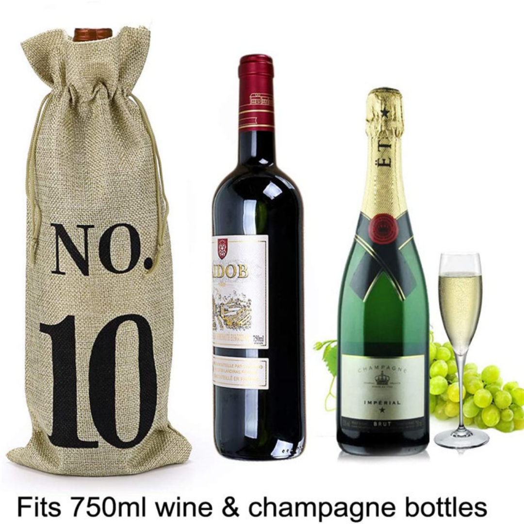 Numbered Blind Wine Tasting Bags — Set of 10