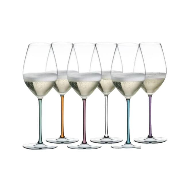 Riedel Fatto A Mano Gift Set Champagne Wine Glass (Set of 6 Pastel)